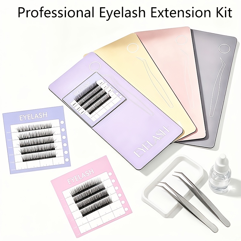 Tech Accessories Kit - 3個入りプロ用磁気まつげエクステキットパレットディスプレイボード収納ボックスタイルつけまつげグラフトサロンテックツールセット