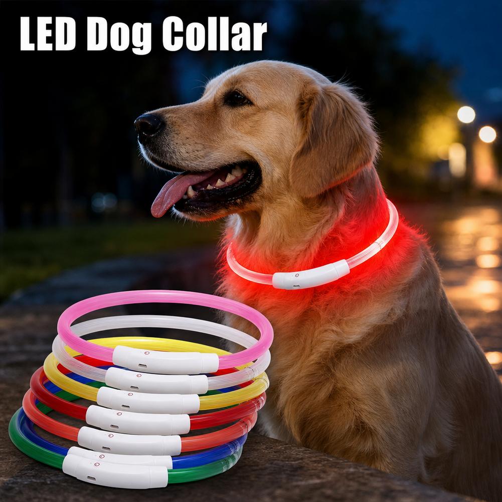 Tech Dog Accessories - 発光ペット犬用首輪 防水LED犬用首輪 充電式フラッシュ犬用ネックレスライト ペット用首輪 小型犬・中型犬・大型犬用