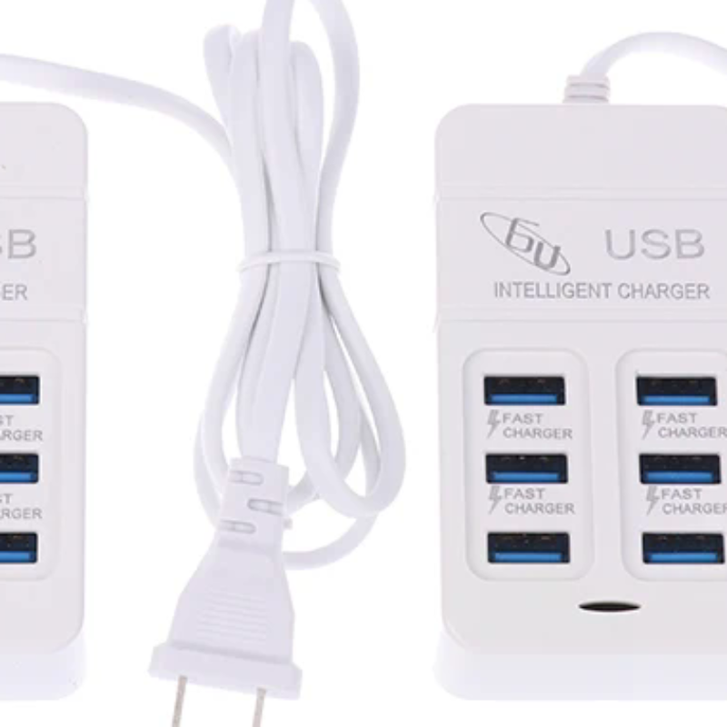 Type C Multiport Adapter - 1PC USプラグ 6ポート マルチポートUSB充電器 35W PD