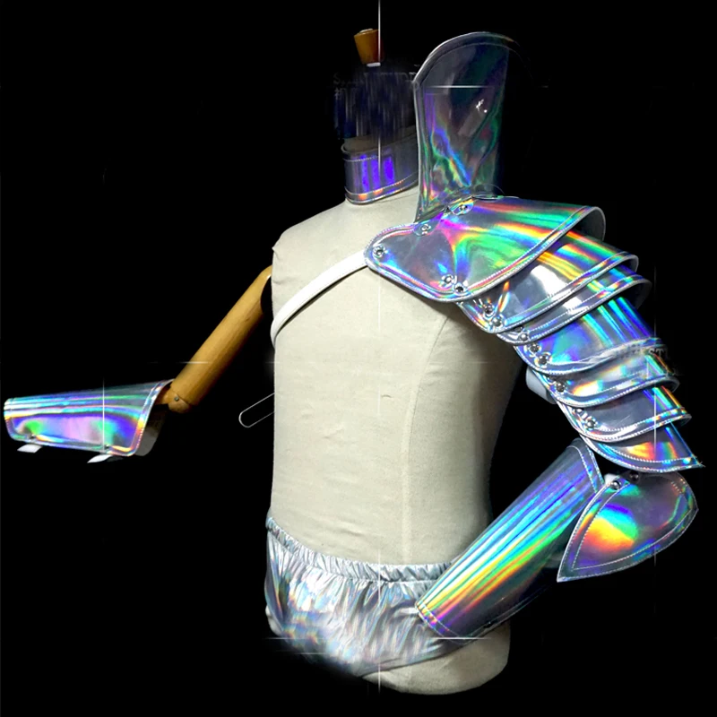 Tech Dance Accessories - マッスルマンテックスーツナイトクラブバー Dj Ds ステージソロアクセサリーポールダンス衣装鎧コスプレアクセサリークラブウェア XS3769