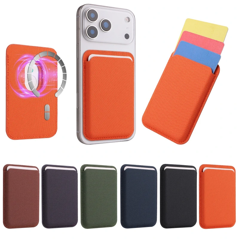 Tech Accessories Iphone - Techwovenカードホルダー Magsafe対応 磁気テック織カード収納ケース iPhone 17 16