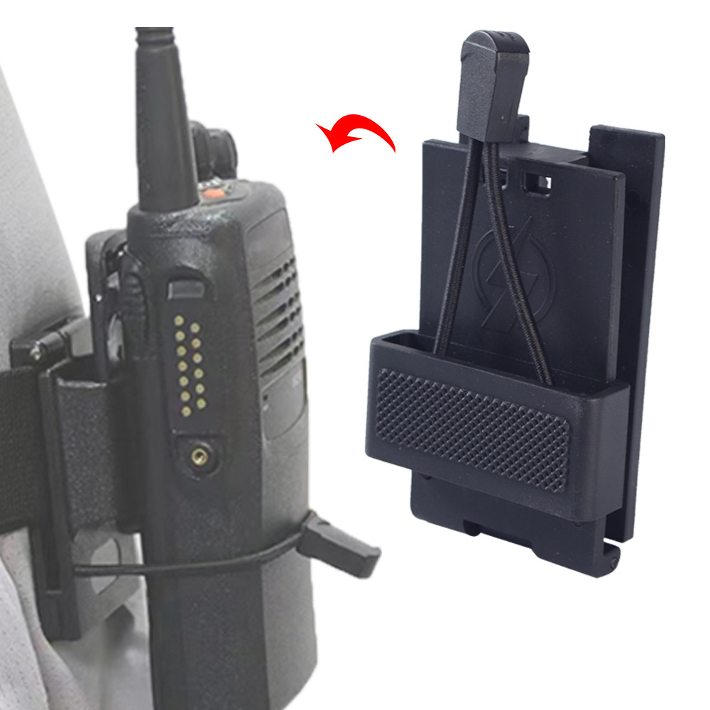 Tech Accessories Pouch - 戦術的なラジオホルダーラジオポーチデューティベルト用ベルトクリップ法執行アクセサリートランシーバーポーチMOLLEポーチ