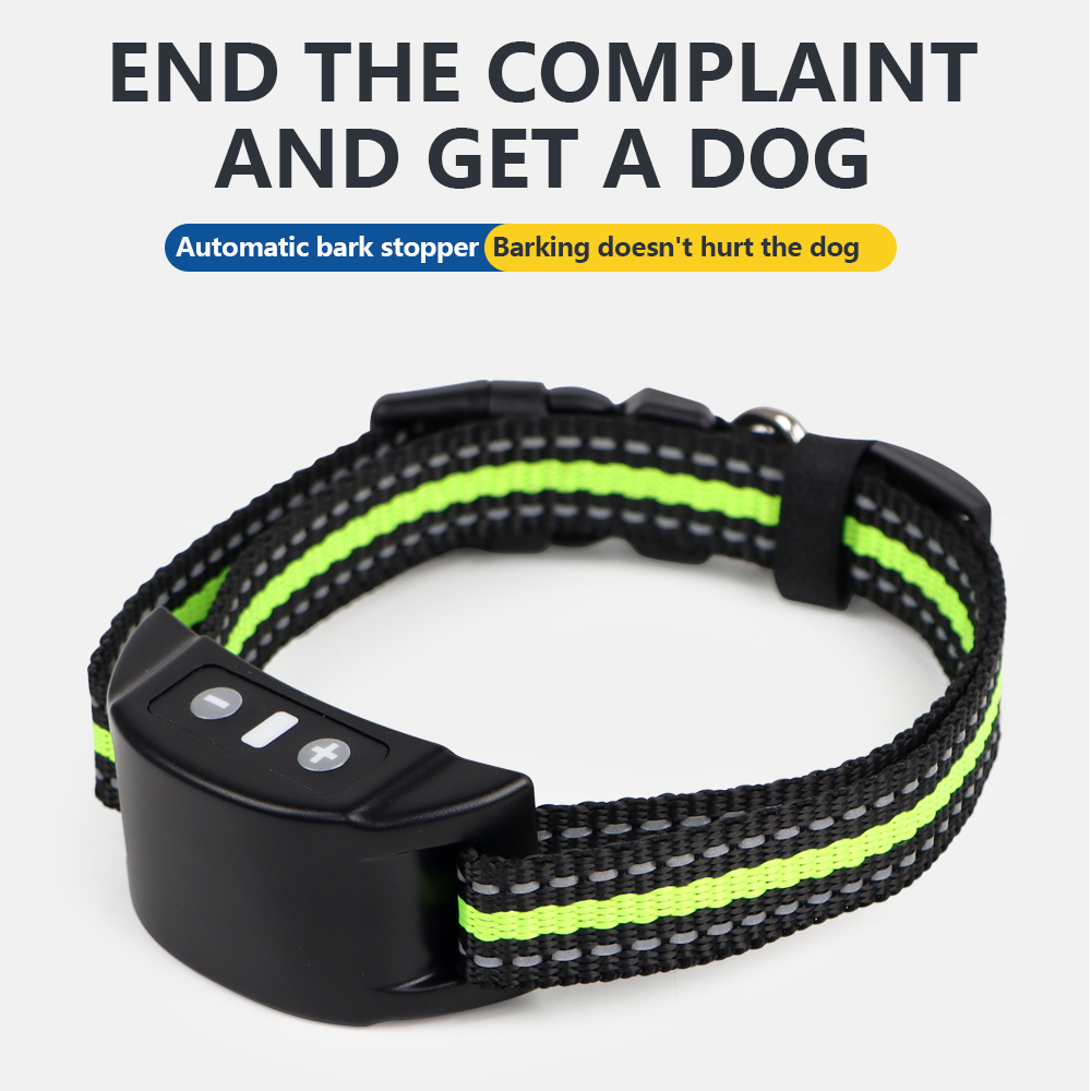 Tech Dog Accessories - 吠え防止犬用首輪 電気ショック振動音 LED付き 小型犬大型犬用 無駄吠え防止トレーニング首輪 犬用アクセサリー