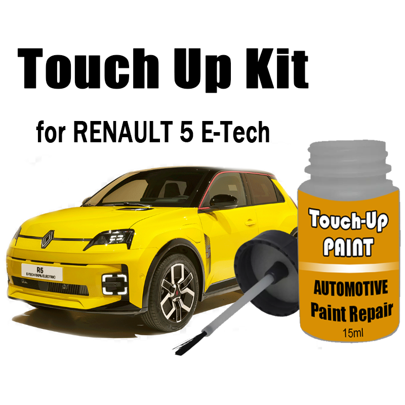 Tech Accessories Kit - 車のタッチアップペイントキット (ブラシ付き) ルノー 5 E-Tech ペイントスクラッチリムーバー