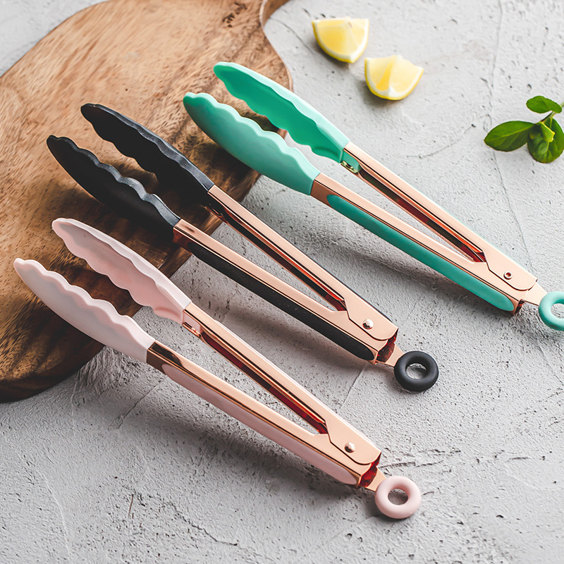 Hi Tech Kitchen Accessories - 小さなシリコンクリップバーベキュー,7/9インチ,ステーキ料理,バーベキューまたはサラダキッチンアクセサリー