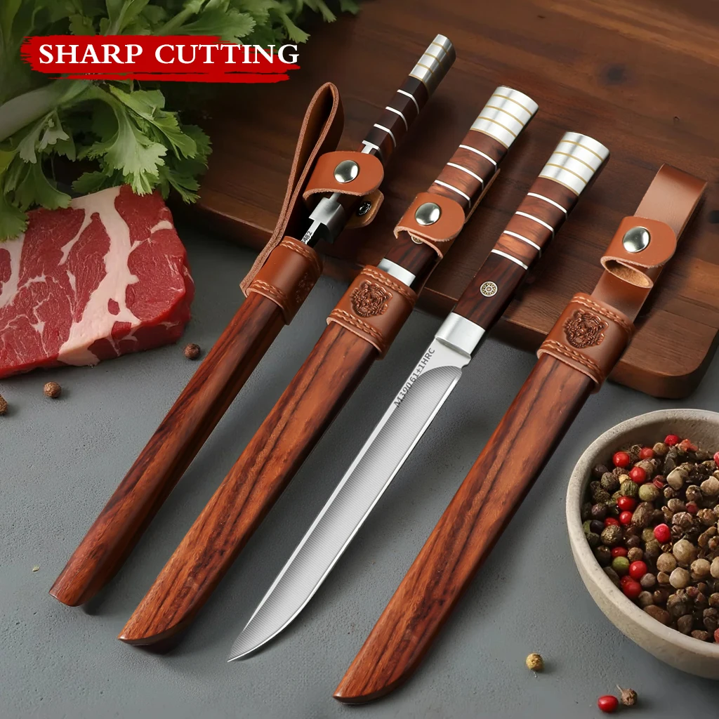 High Tech Kitchen Accessories - 1/2/3 ストレートブレードキッチンナイフセット、キッチンフルーツナイフ、ポータブルカッティングナイフ、骨抜き高強度日本製ナイフ