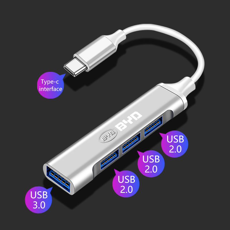 Type C Multiport Adapter - Type-C USBアダプター マルチポート分配器 ハブ 車載アクセサリー BYD