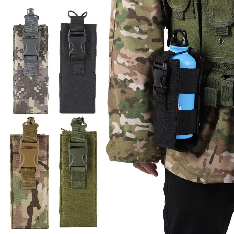Tech Accessories Pouch - 新しい戦術的なウォーターボトルバッグモールナイロンケトルカバーウエストポーチトランシーバーポーチ屋外狩猟ハイキングサイクリングアクセサリー