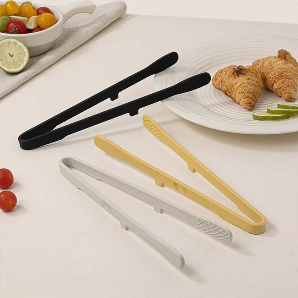 Hi Tech Kitchen Accessories - 3個セット グリルキッチンアクセサリー シリコン製フードトング キッチン用トング 滑り止め調理用クリップクランプ バーベキューサラダツール