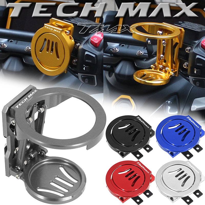 Tech Accessories Stand - オートバイアクセサリー水ドリンクカップホルダー飲料ケトルスタンドマウントヤマハ TMAX 560 テックマックス 2022 2023
