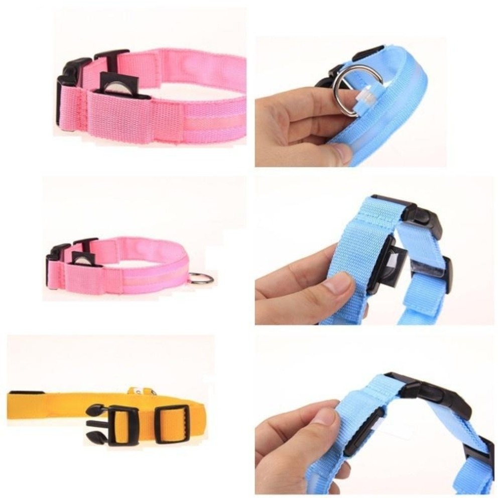 ナイロン反射LED犬用首輪ライトアップペットカラー夜間散歩キ - Tech Dog Accessories のレビューと価格