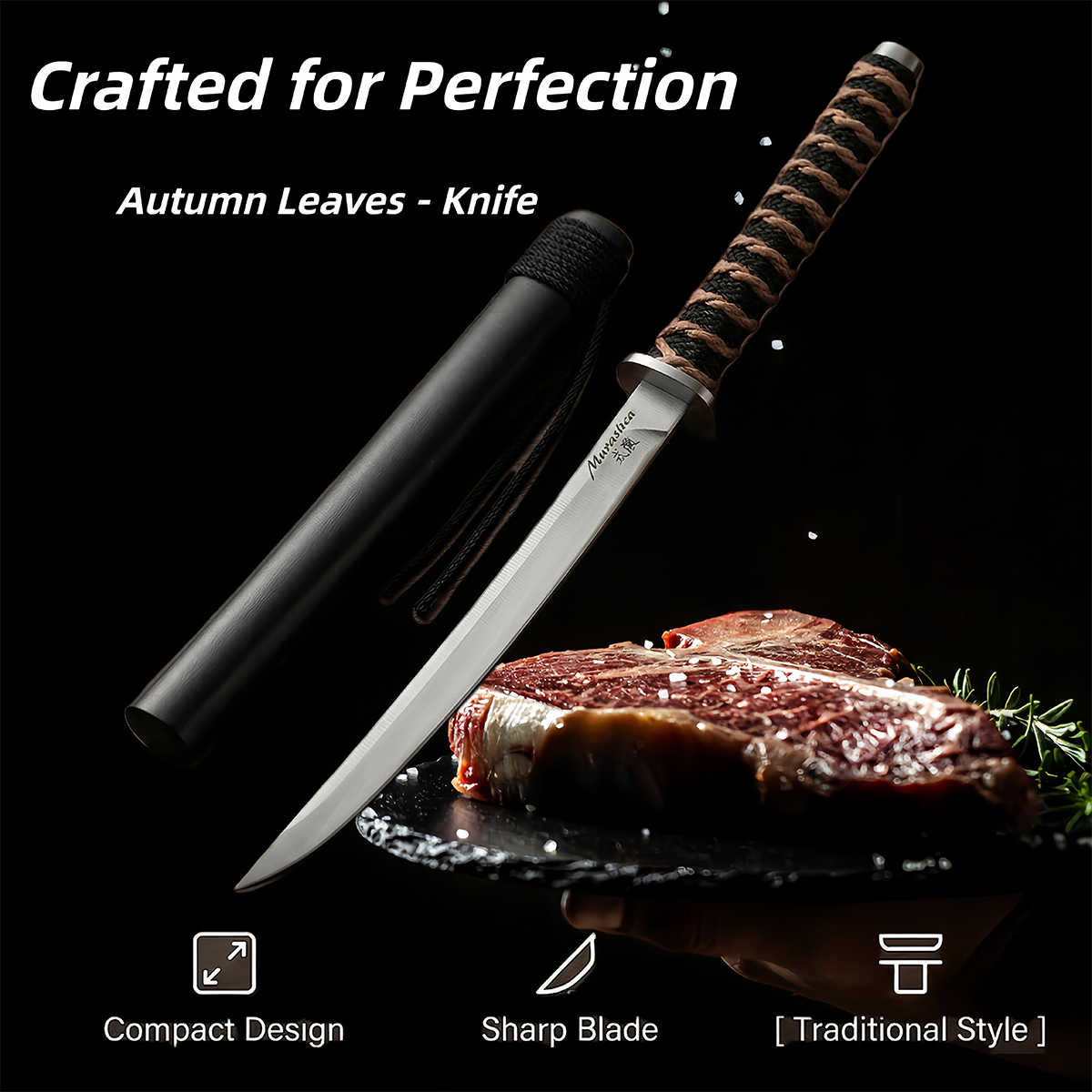 高級な秋の紅葉模様のキッチンナイフ1点、高品質キッチンツール - High Tech Kitchen Accessories のレビューと価格