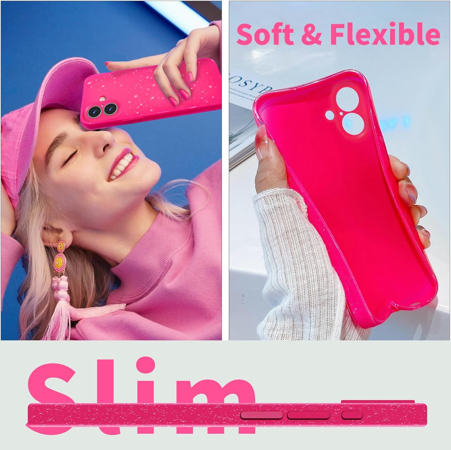 ホットピンクローズグリッターケース iPhone Air 1 - Tech Accessories Iphone のレビューと価格