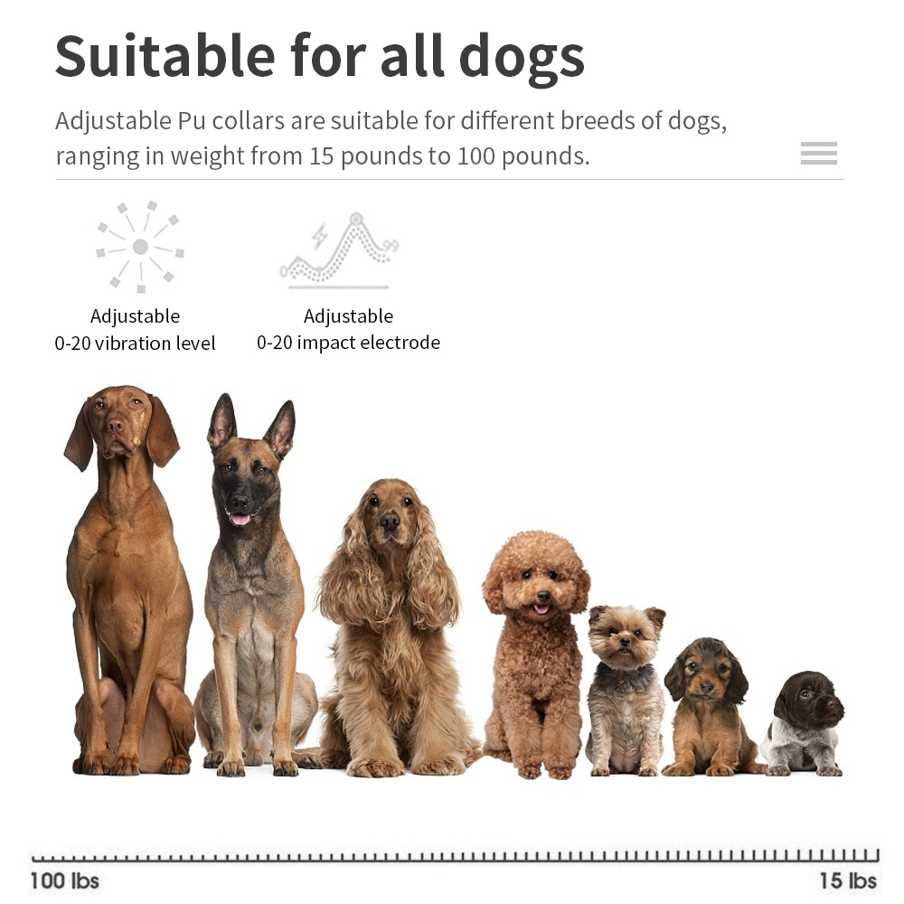 吠え防止犬用首輪 電気ショック振動音 LED付き 小型犬大型 - Tech Dog Accessories のレビューと価格
