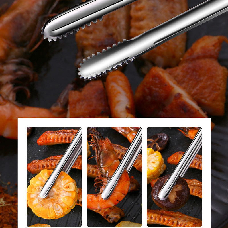 ステンレス鋼グリルトングフードクリップバーベキューステーキク - Hi Tech Kitchen Accessories のレビューと価格