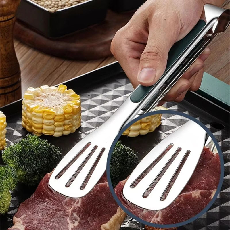 1pc ノンスリップステンレス鋼食品トング肉サラダパンクリッ - Hi Tech Kitchen Accessories のレビューと価格