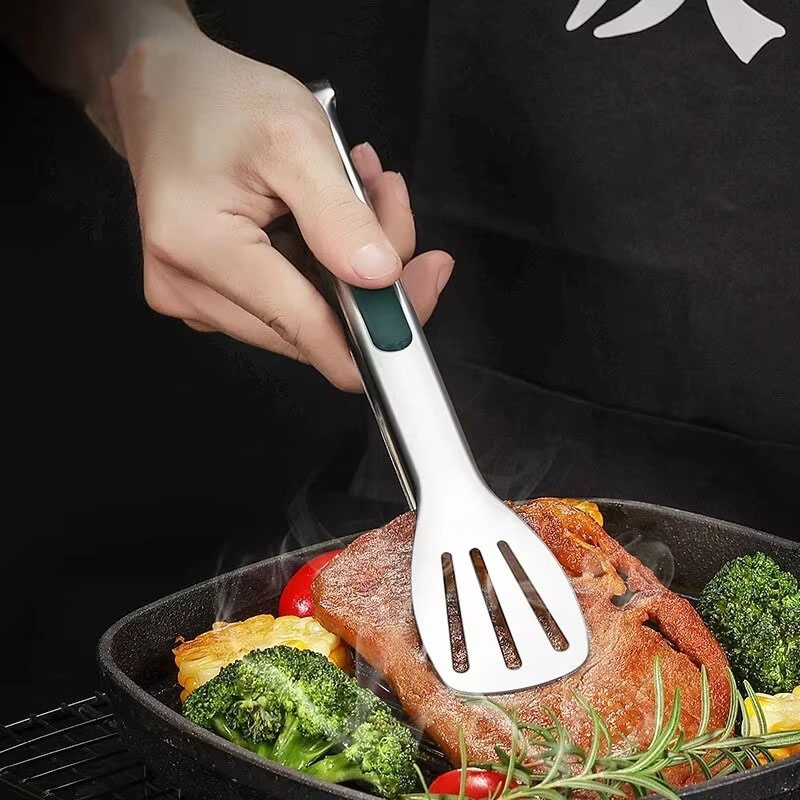 1pc ノンスリップステンレス鋼食品トング肉サラダパンクリッ - Hi Tech Kitchen Accessories のレビューと価格