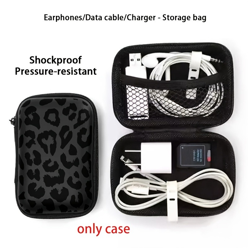 ファッションヒョウ柄パターン収納袋イヤホンバッグ充電器収納カ - Tech Accessories Kit のレビューと価格