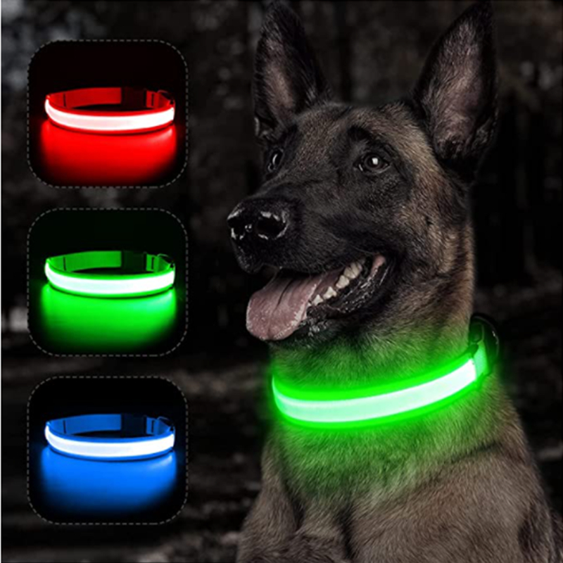 USB 充電式発光首輪調節可能な LED 光る犬用首輪大型小 - Tech Dog Accessories のレビューと価格
