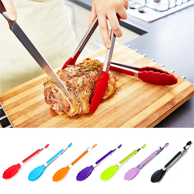 食品トングステンレス鋼キッチントングシリコーンナイロンノンス - Hi Tech Kitchen Accessories のレビューと価格