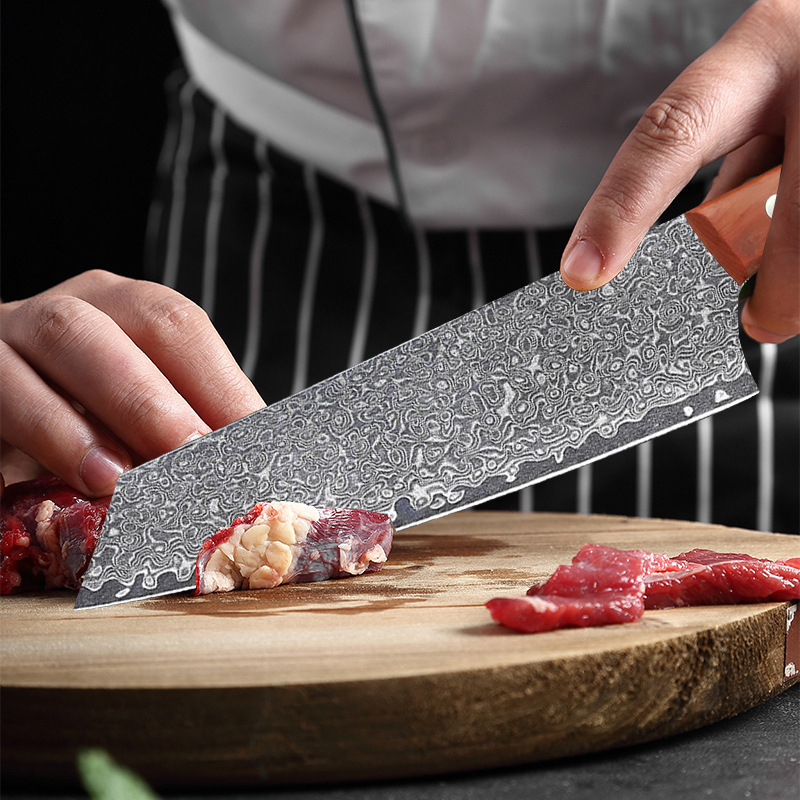 2026年新型高強度キッチンナイフ - ダマスカス鋼刃、木製 - High Tech Kitchen Accessories のレビューと価格