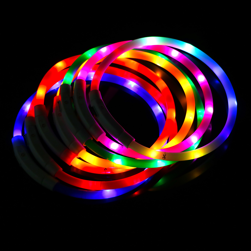 LED USB犬の首輪,点滅,光沢のある防止,夜の安全性,照 - Tech Dog Accessories のレビューと価格