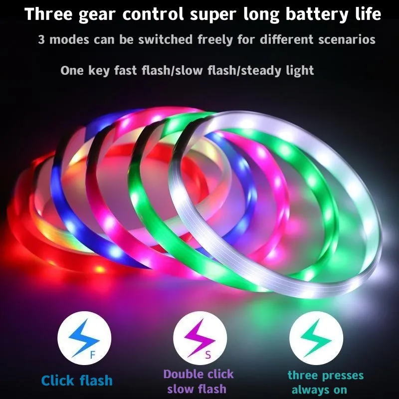 新しい Led 発光犬の首輪 PVC 防水、大中小型犬の首輪 - Tech Dog Accessories のレビューと価格