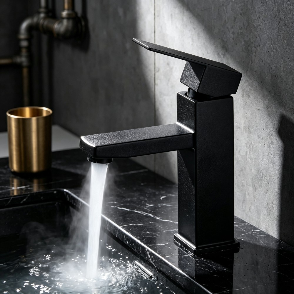 1 PC ABS 高品質ブラックバスルーム蛇口、温水および冷 - High Tech Kitchen Accessories のレビューと価格