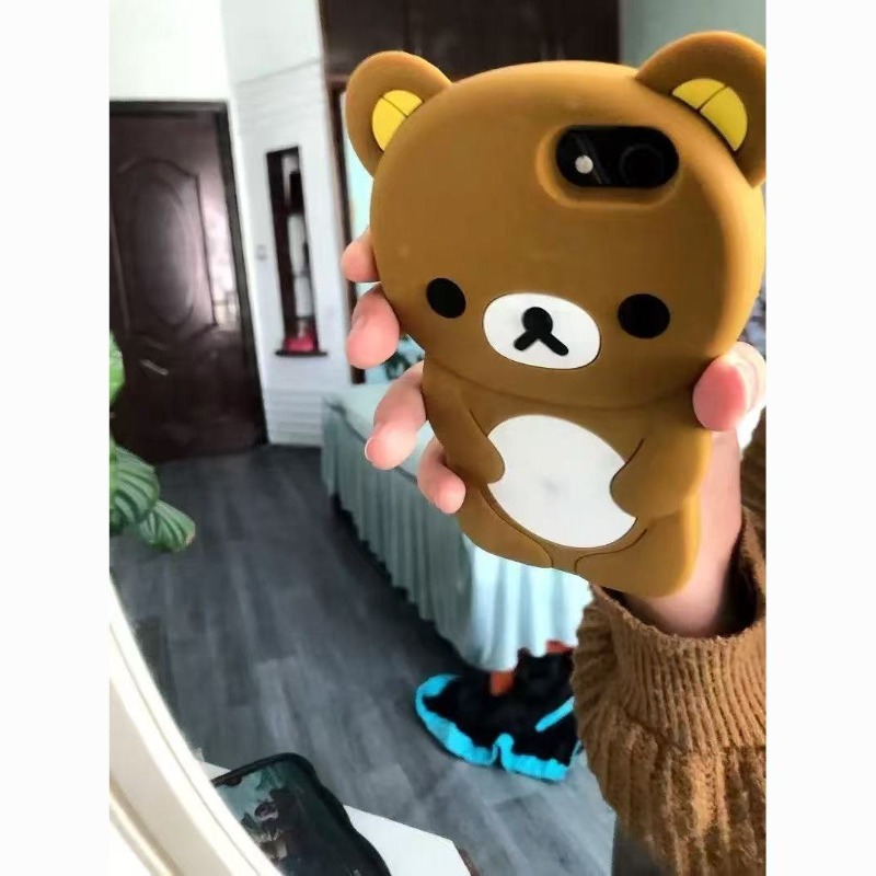 3Dリラックマ立体シリコン耐衝撃スマホケース iPhone  - Tech Accessories Iphone のレビューと価格