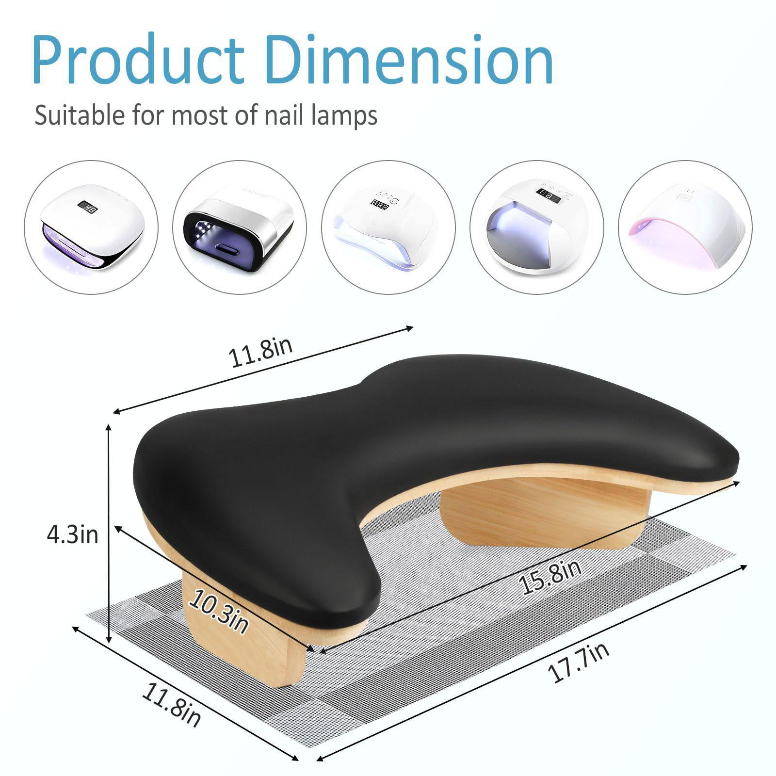 ネイルハンドレスト枕コンパクトで丈夫な木製スタンド滑り止めア - Tech Accessories Stand のレビューと価格